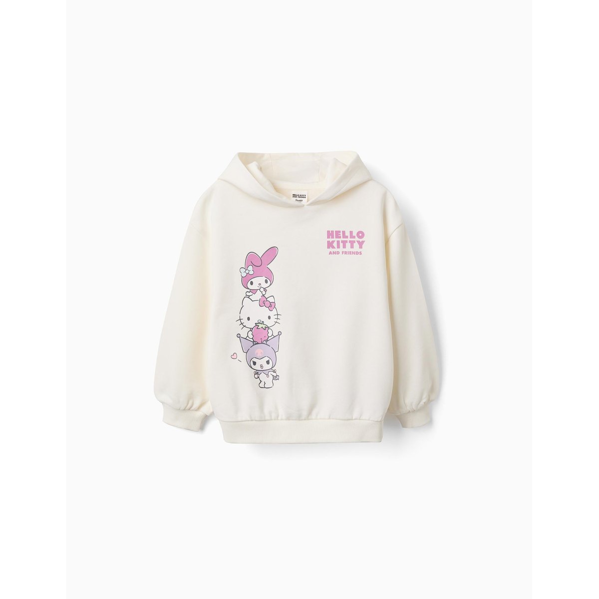 Sweat en coton peigné avec imprimé Hello Kitty blanc, ZIPPY