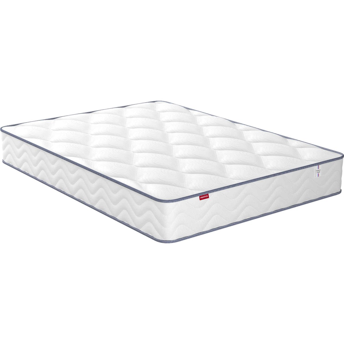 Ensemble matelas ressorts ensachés + mousse mémoire SWEETY, sommier en kit et pieds anthracite, MERINOS