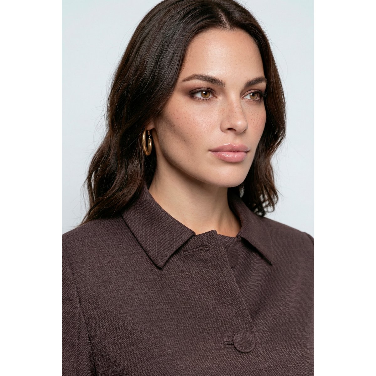 Veste coupe évasée acajou, ULLA POPKEN
