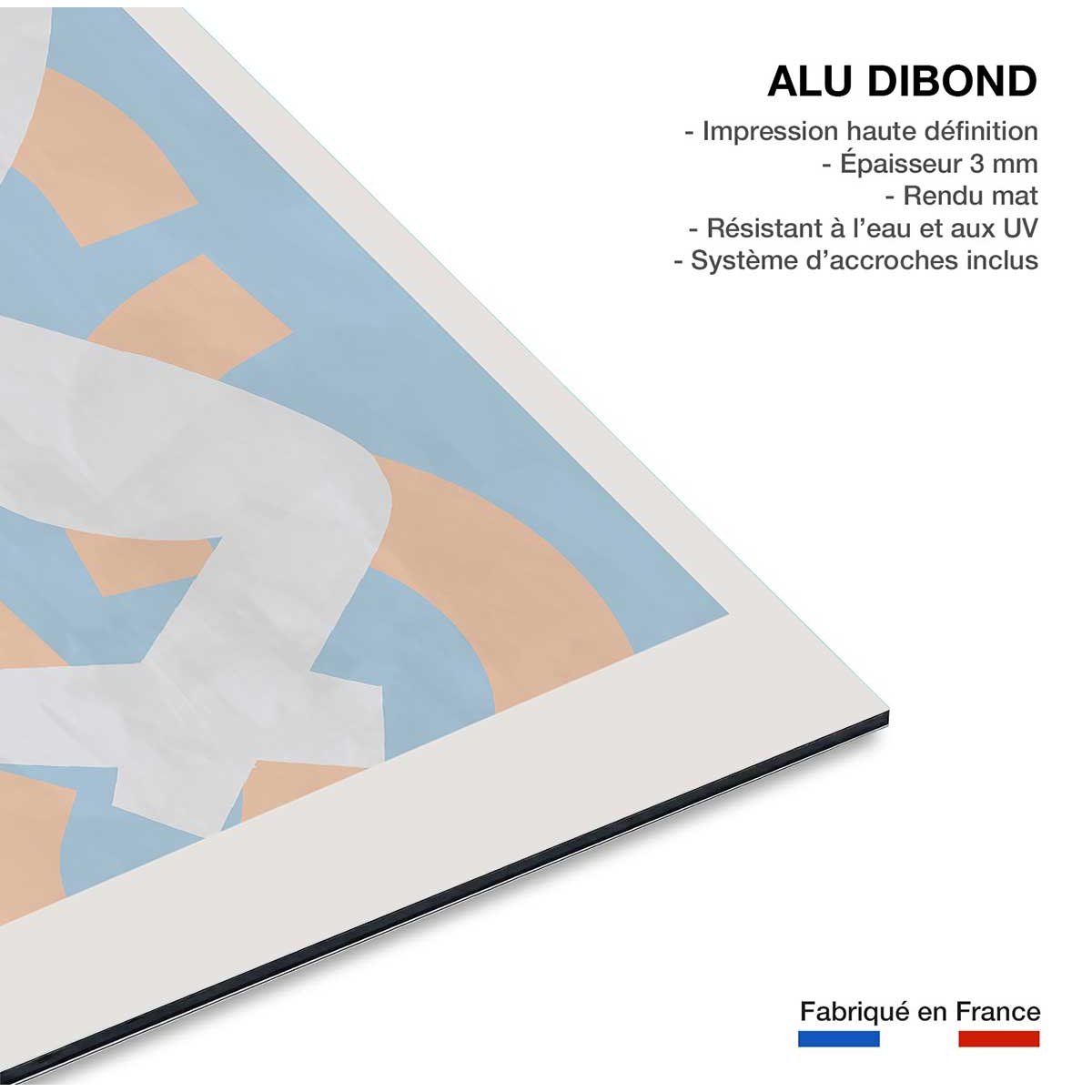 Tableau pastel et courbe tableau alu dibond, HEXOA