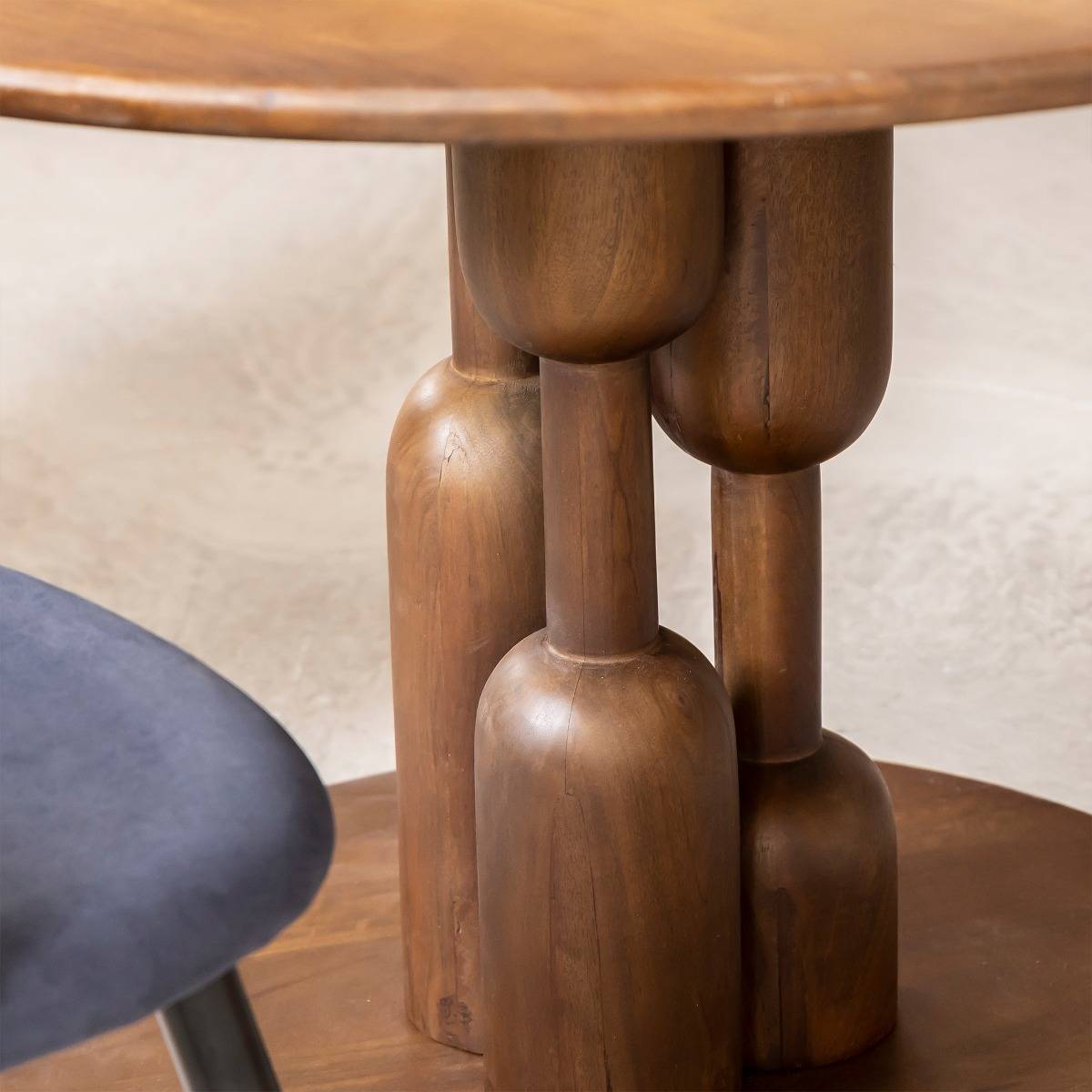 Table à manger en bois de manguier ZOLA bois foncé, MADE IN MEUBLES 