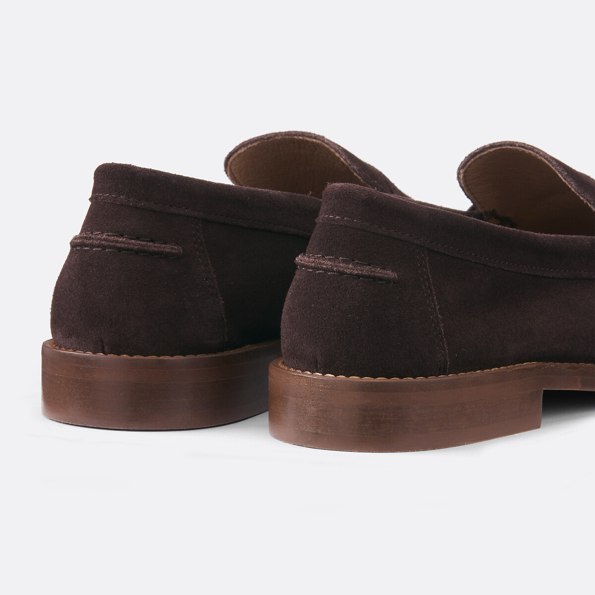 Mocassins en cuir suédé Signature marron, LA REDOUTE COLLECTIONS