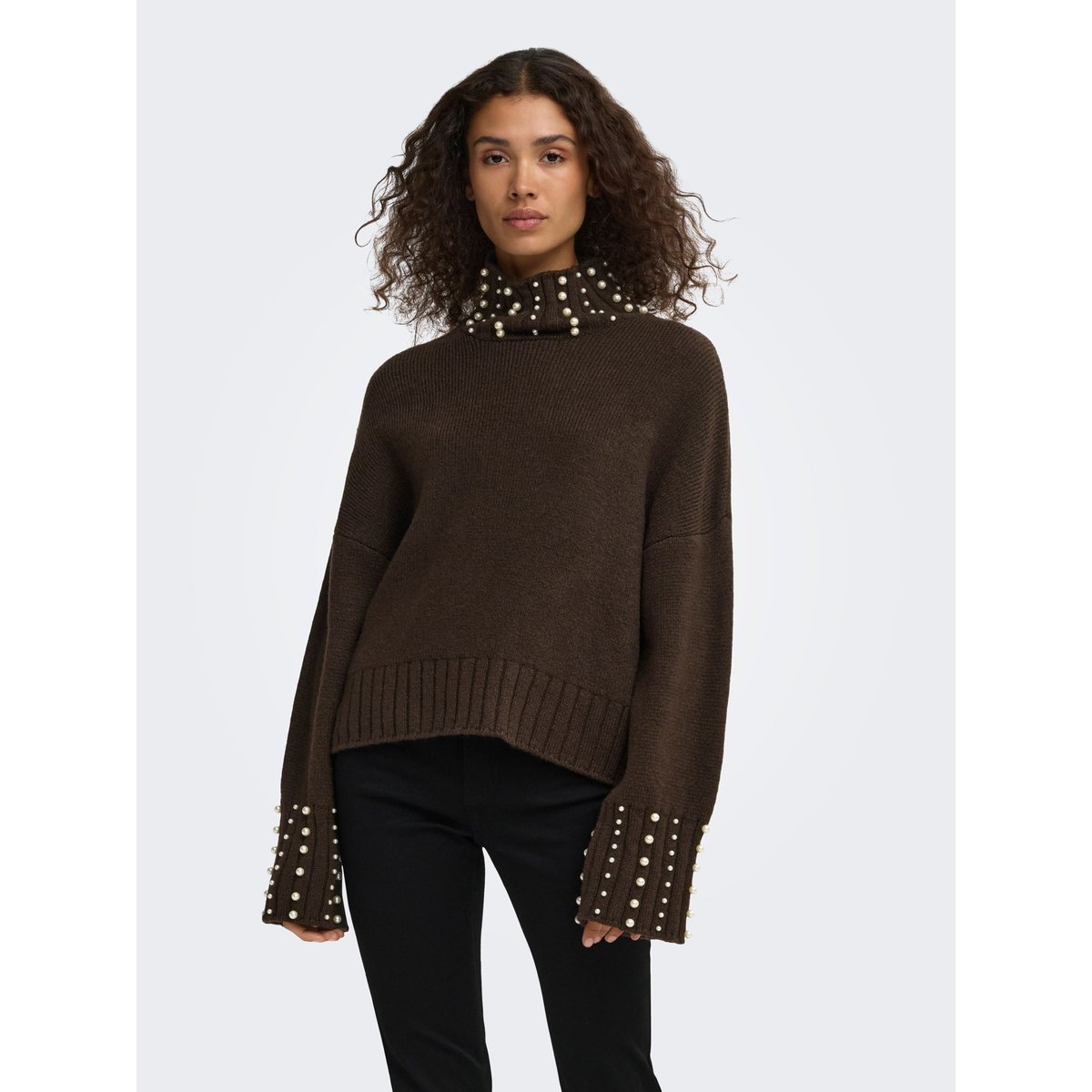 Pull En Maille coffee bean, ONLY