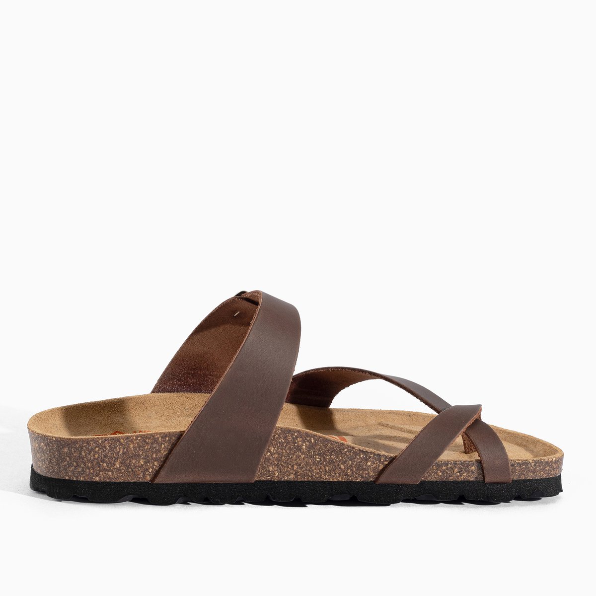 Tongs en cuir DIANE brown, BAYTON