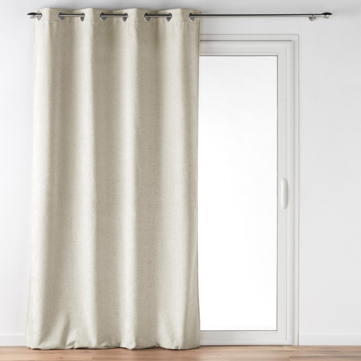 Rideau à Oeillets Verra Velours en relief naturel, DOUCEUR D'INTÉRIEUR