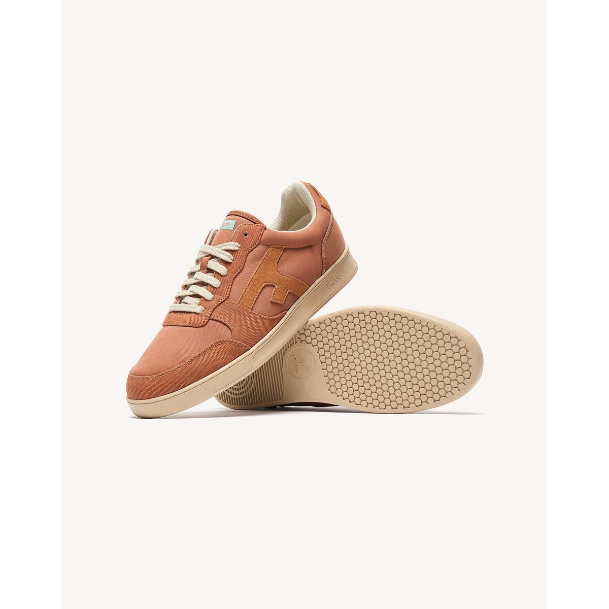 Baskets basses tissu HAZEL brique, FAGUO