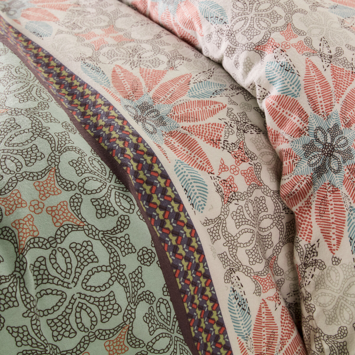 Bergame Brushed Cotton Duvet Cover grey/green/purple/pink, SO'HOME