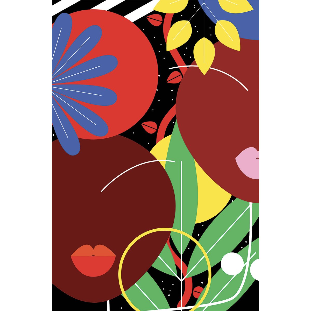 Tableau collage french kiss tableau alu dibond, HEXOA