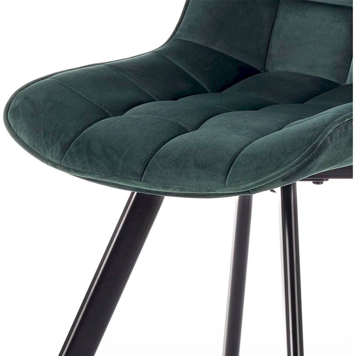 Chaise rembourrée capitonnée esprit atelier noir, RECOLLECTION