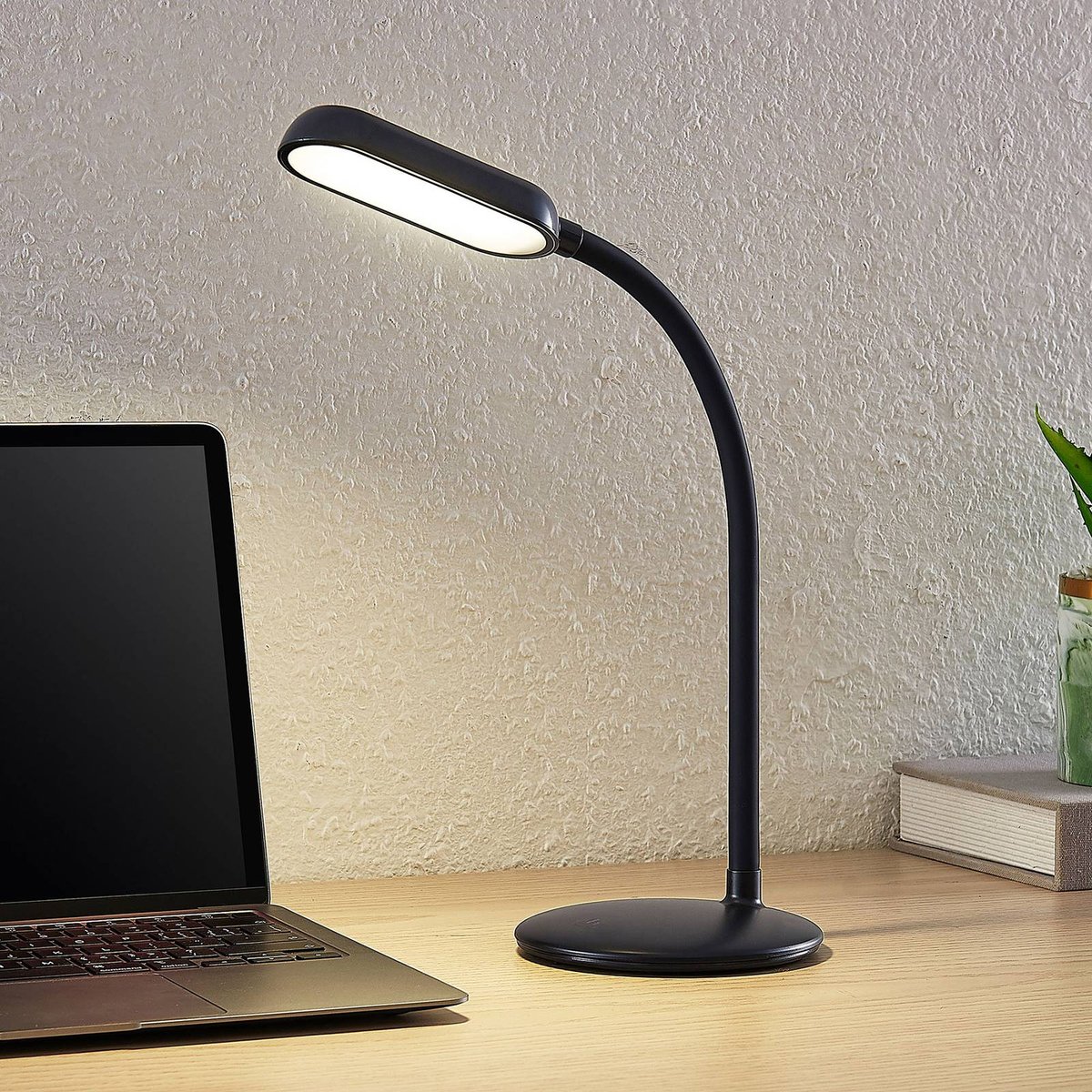 Lampe à poser moderneLED, Opira noir, PRIOS