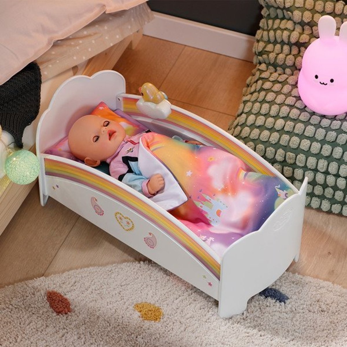 Baby born Lit arc-en-ciel pour poupée multicolore, ZAPF CREATION
