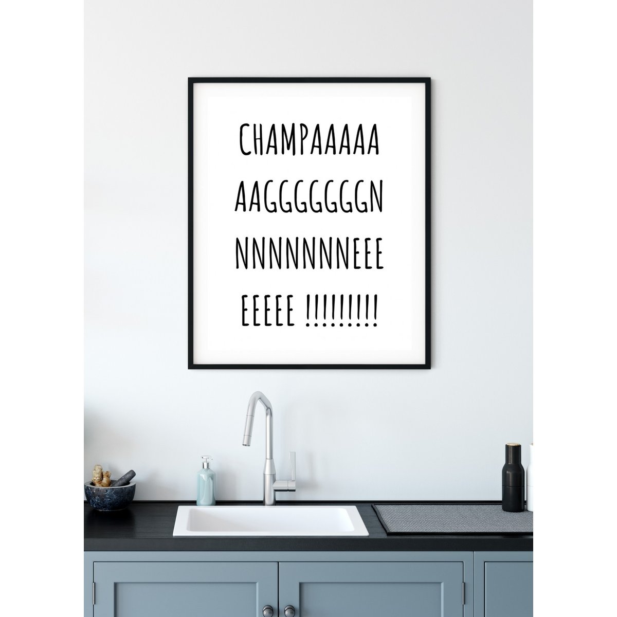 Poster Champagne blanc, L'AFFICHERIE