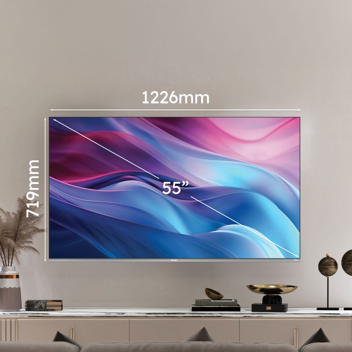 TV QLED H55Q80FUX (2026) 55" (140 cm) couleur unique, HAIER
