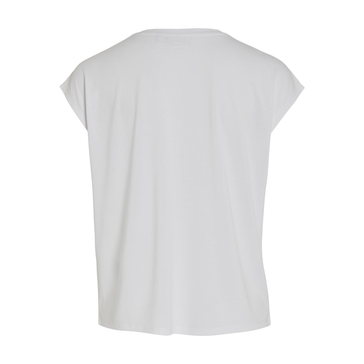 Tee shirt col v manches courtes blanc - optical snow, VILA
