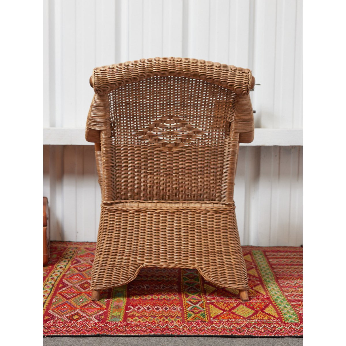 Grand fauteuil en osier Ernest N°1090 - Bon état bois clair, DEBONGOUT