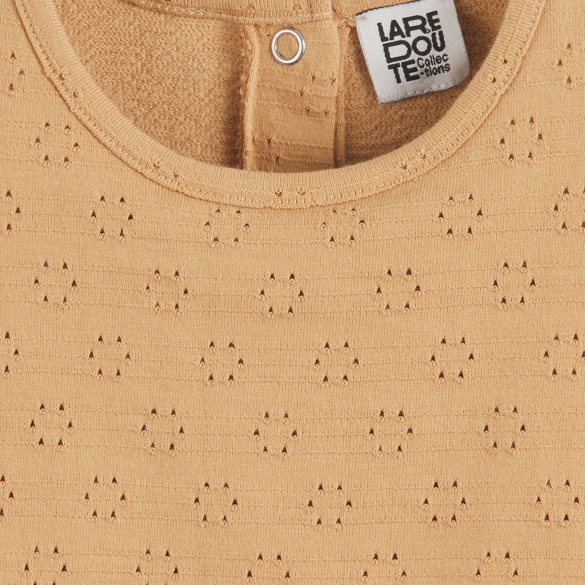 Embroidered Overlay Jumpsuit camel, LA REDOUTE COLLECTIONS