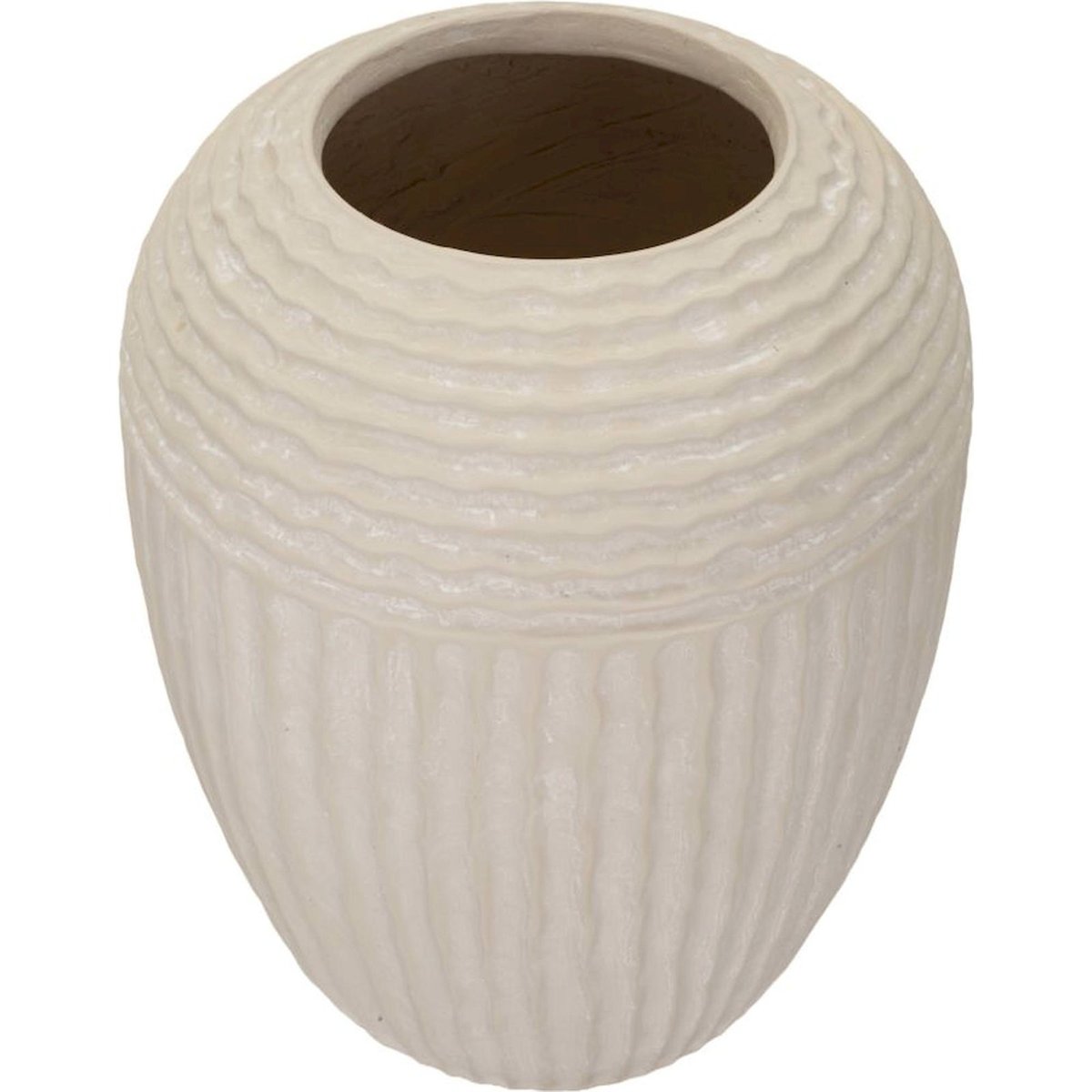 Vase texturé aux lignes verticales MODERN crème, RECOLLECTION