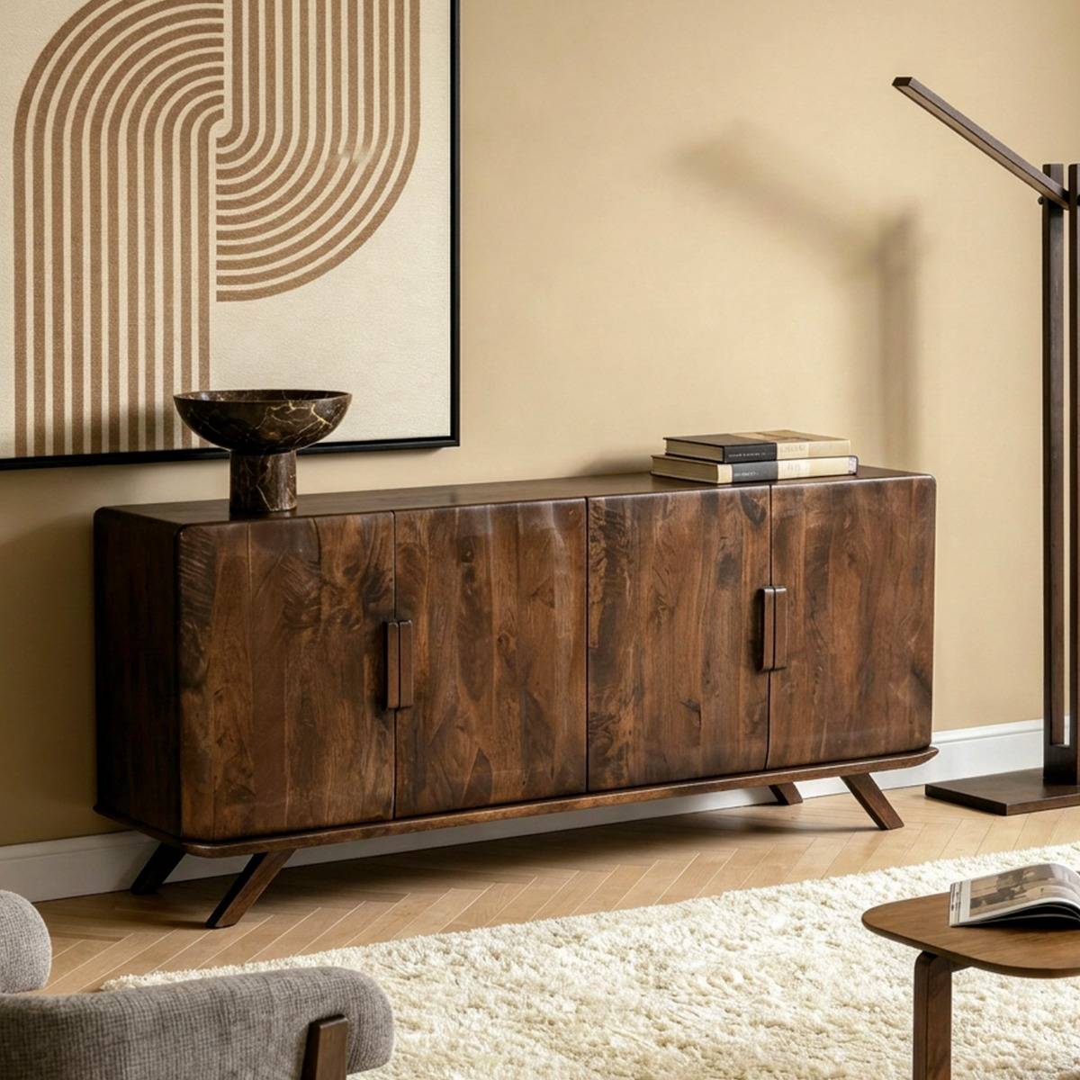 Buffet en bois de manguier NICOLAS bois foncé, MADE IN MEUBLES