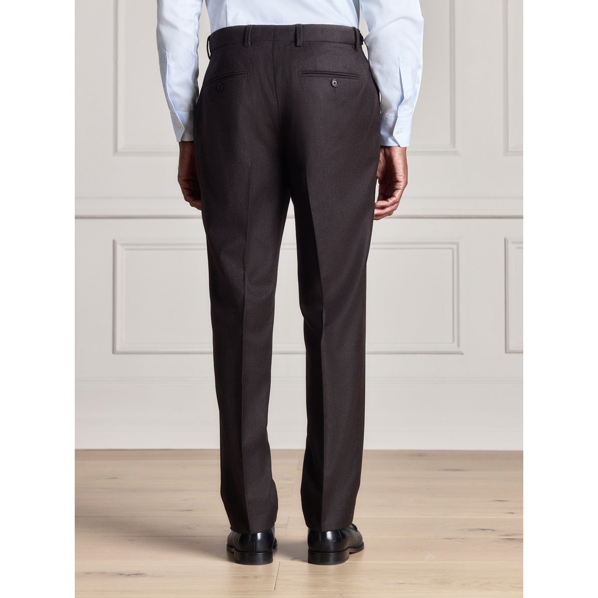 Pantalon flanelle zignone signature marron, NEXT