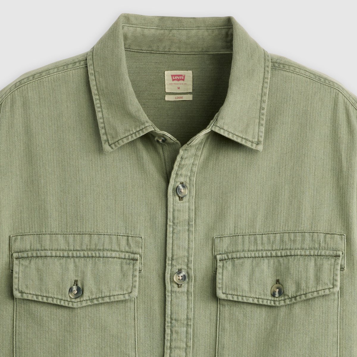 Chemise Waller Relaxed vert - waller olive wash, LEVI'S