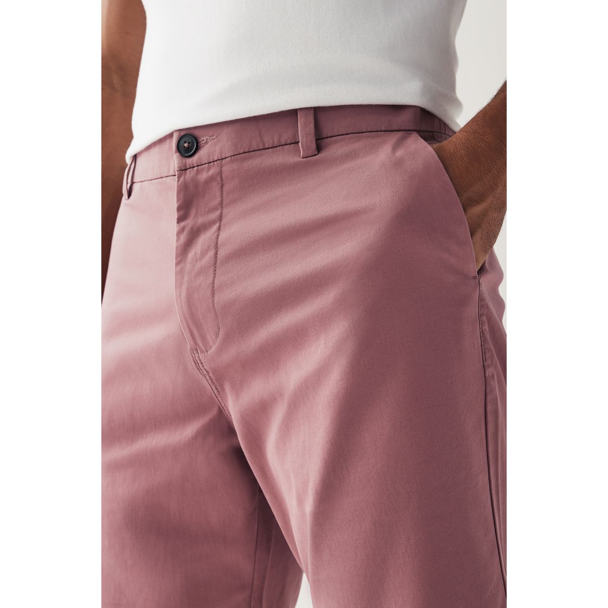 Short chino stretch slim rose, NEXT