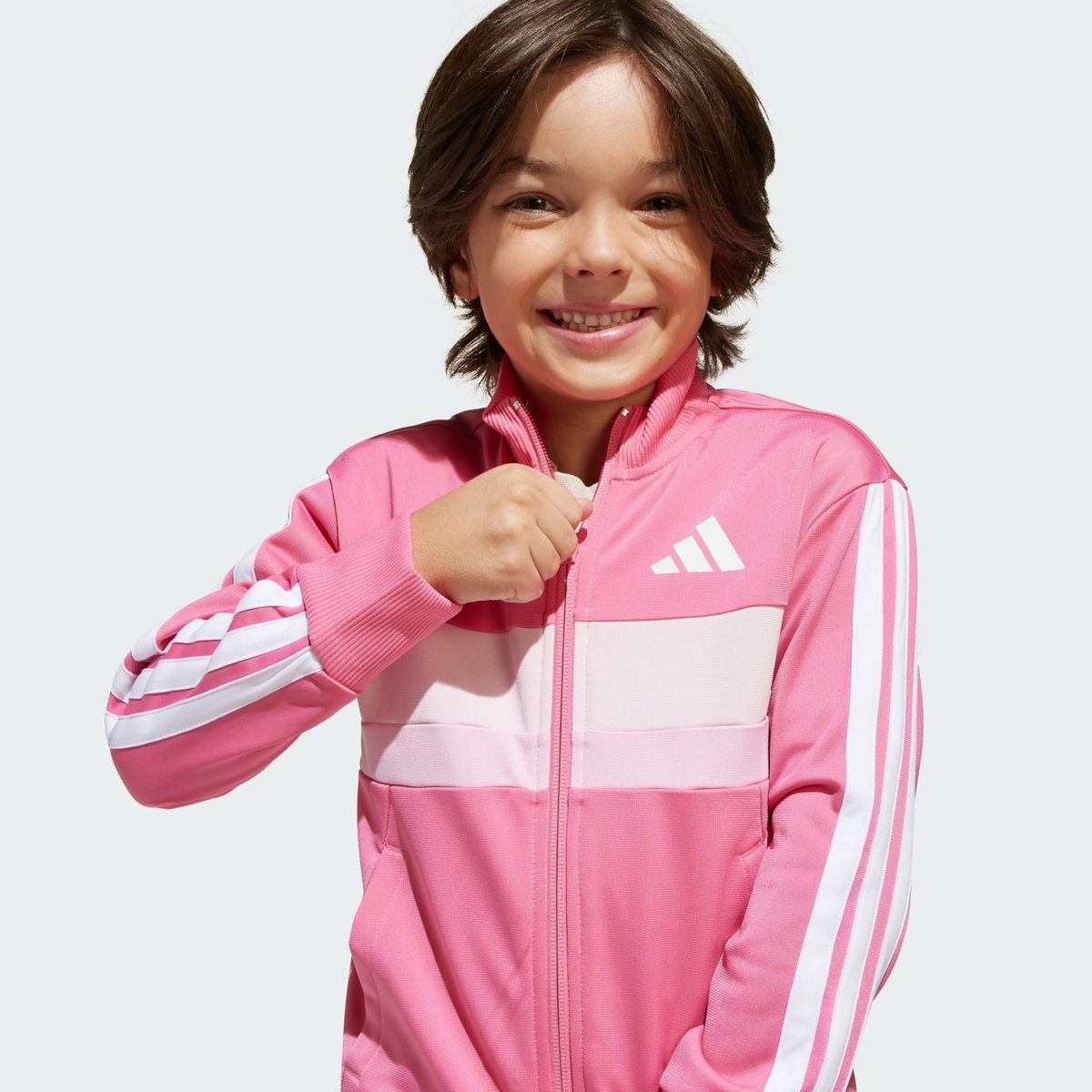 Survêtement Maille 3 Bandes Seasonal Essentials Tiberio Enfants Survêtement Maille 3 Bandes Seasonal Essentials Tiberio Enfants pink fusion / white / clear pink, ADIDAS SPORTSWEAR
