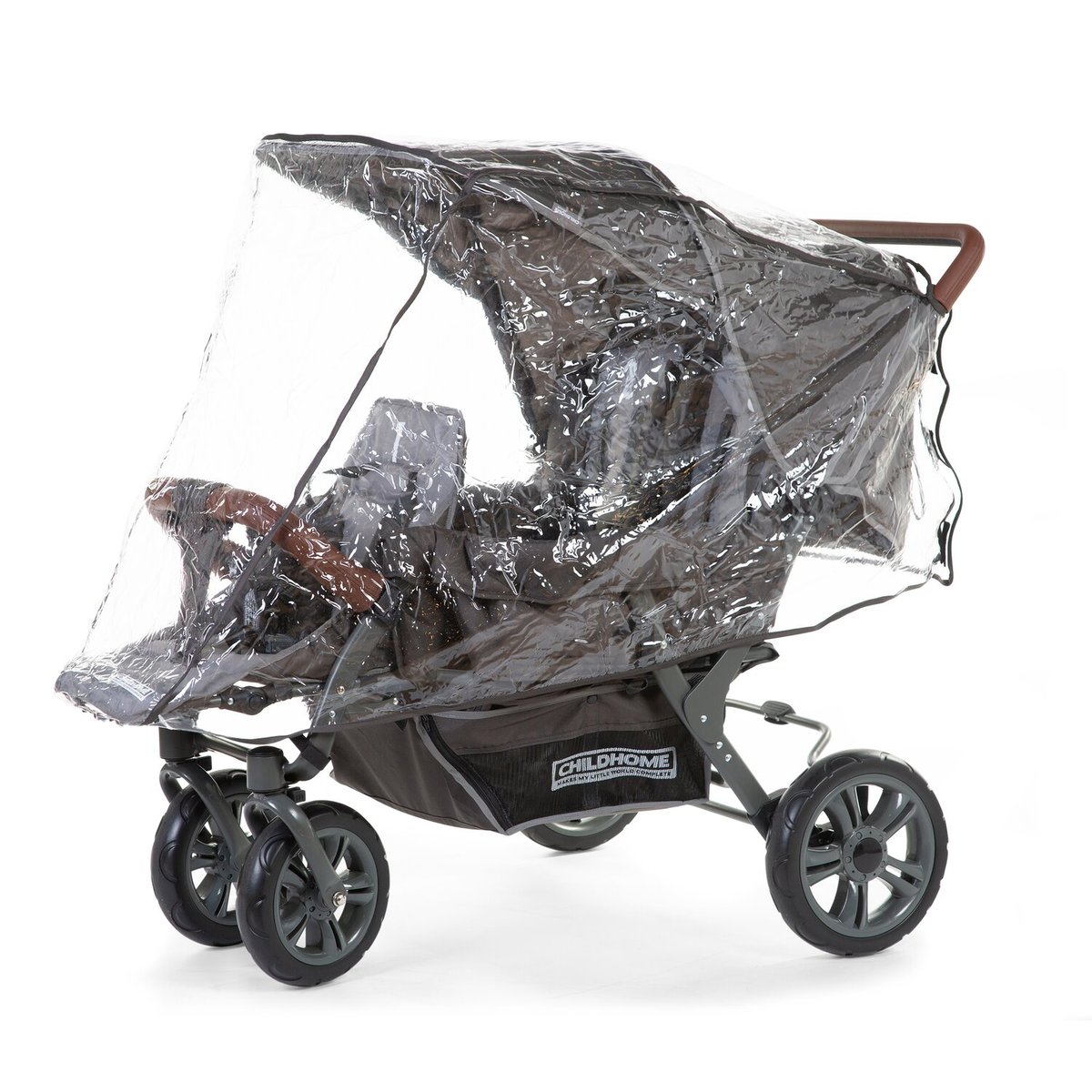 Accessoire poussette housse de pluie Triplet anthracite, CHILDHOME