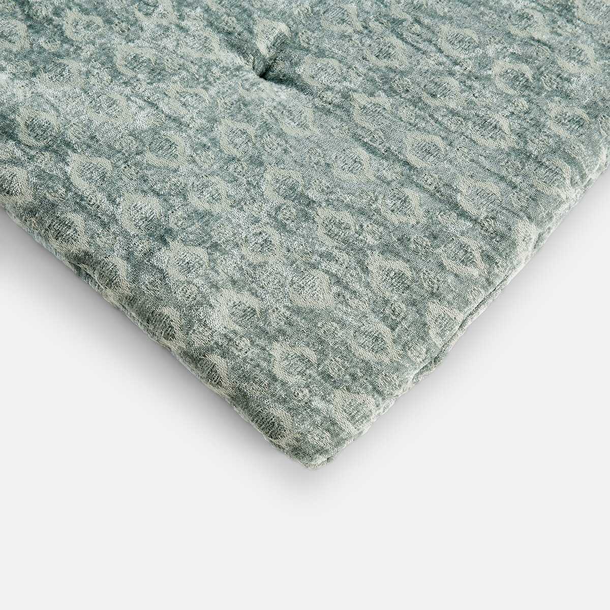 Matelas d'assise en velours, Nour vert sauge, LA REDOUTE INTERIEURS