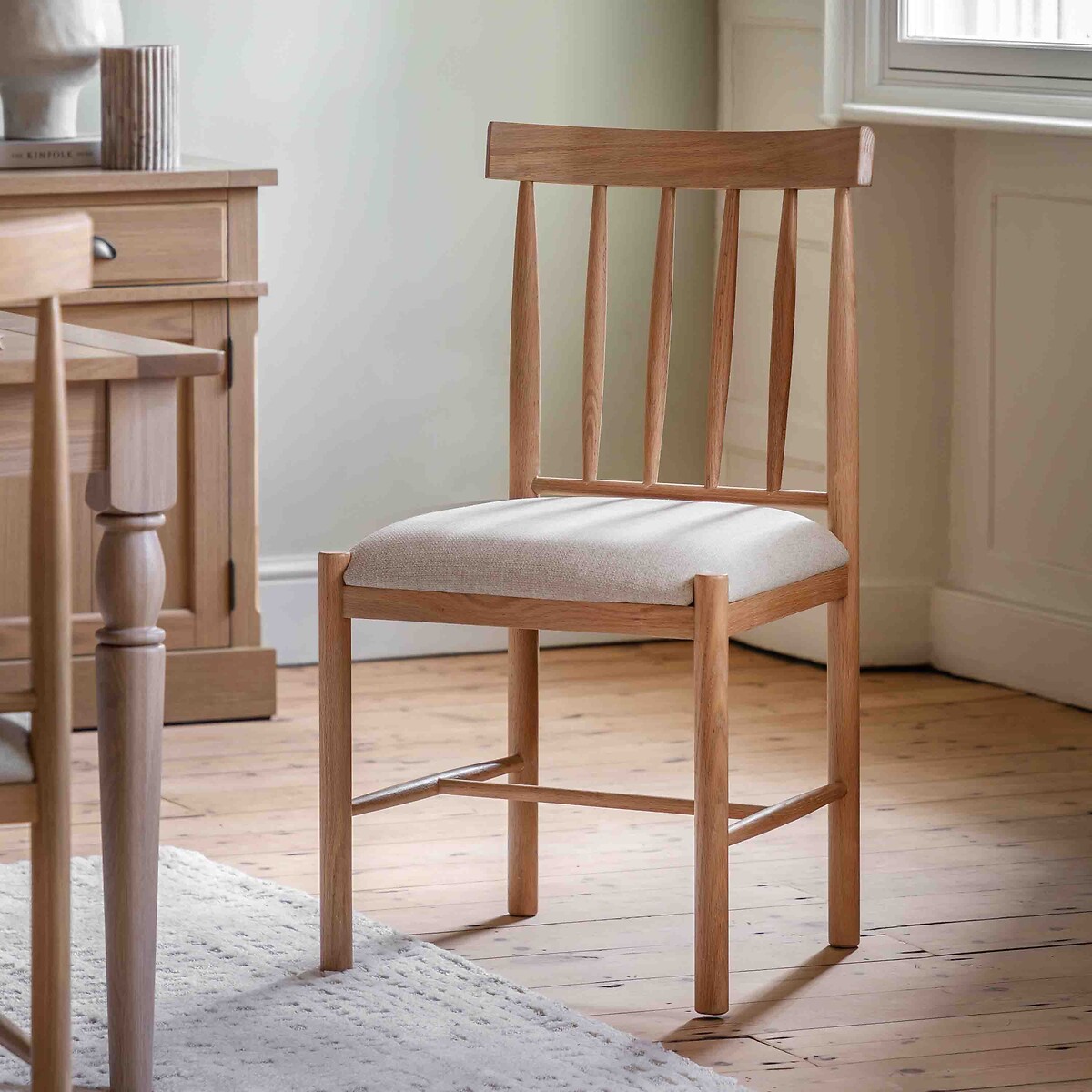 Set of 2 Ende Upholstered Dining Chairs oak, ÉDITÉ