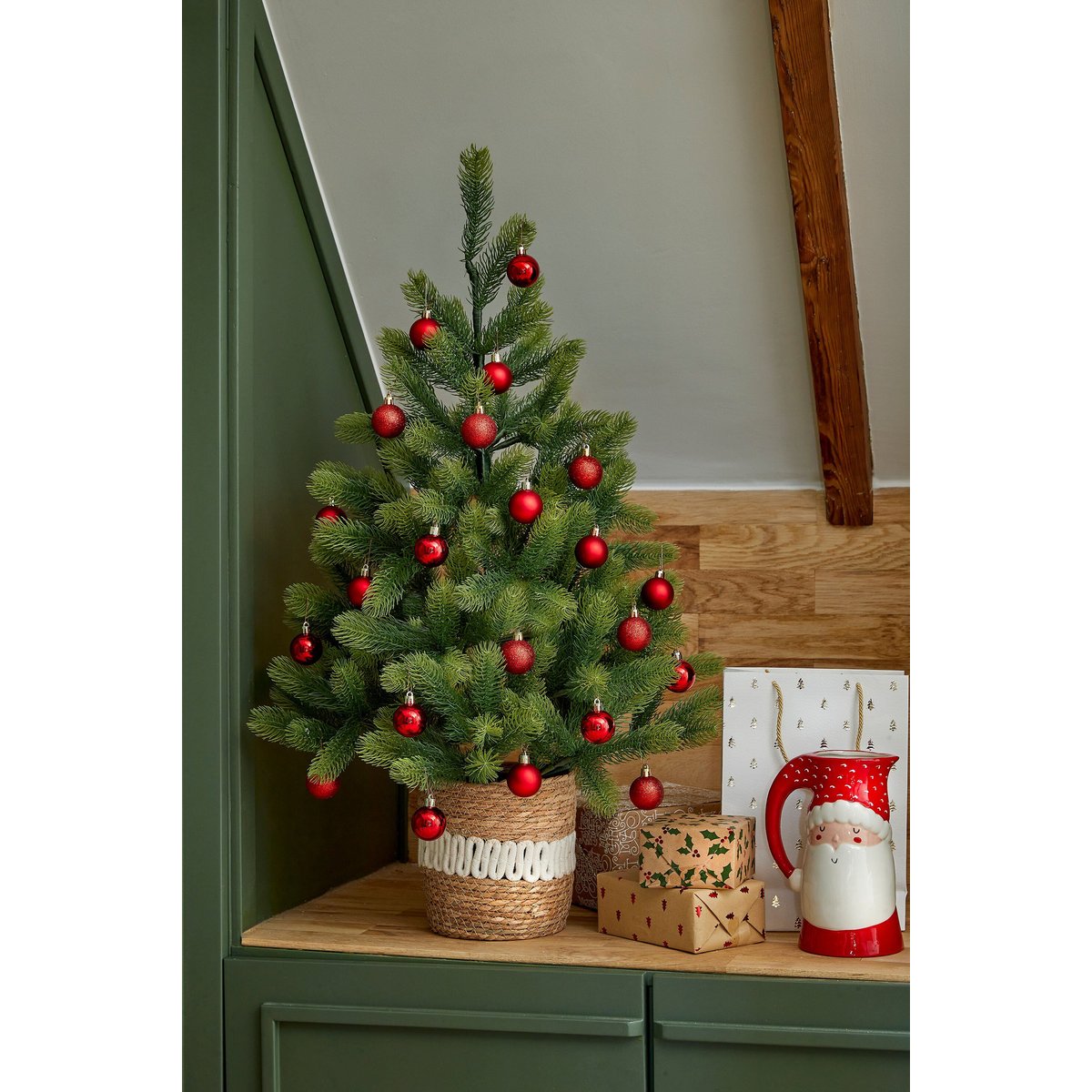 Sapin de Noël artificiel H90 cm NAGOYA vert, BLACK BOX TREES