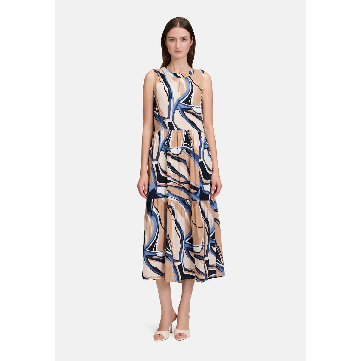 Robe d'été à jupe à volants nature/blue, BETTY & CO