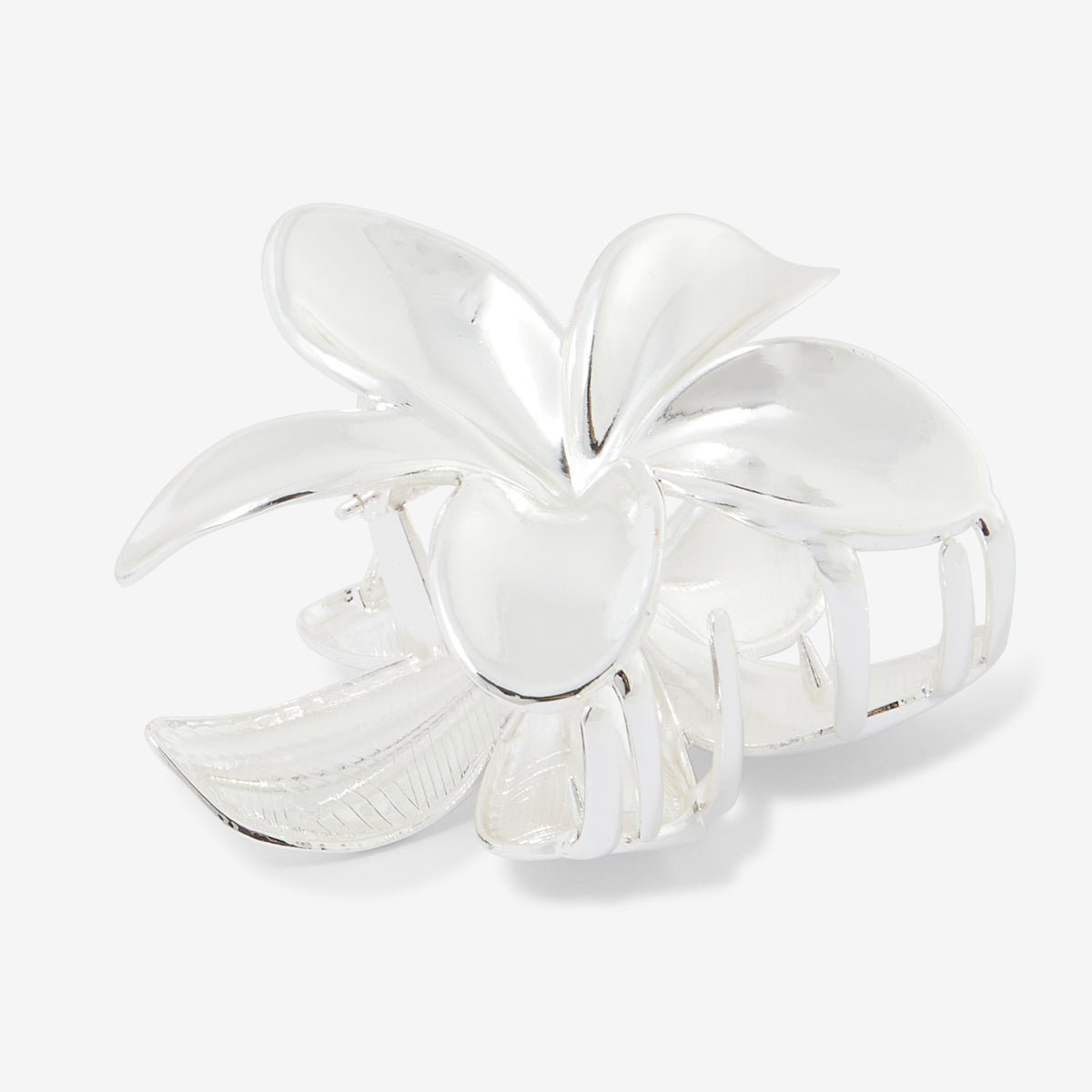 Pince à cheveux fleur argentée argenté, BALABOOSTE