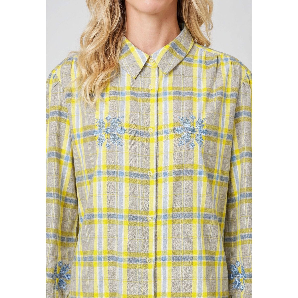 Chemise à carreaux femme BROOKELIA blue, DEELUXE