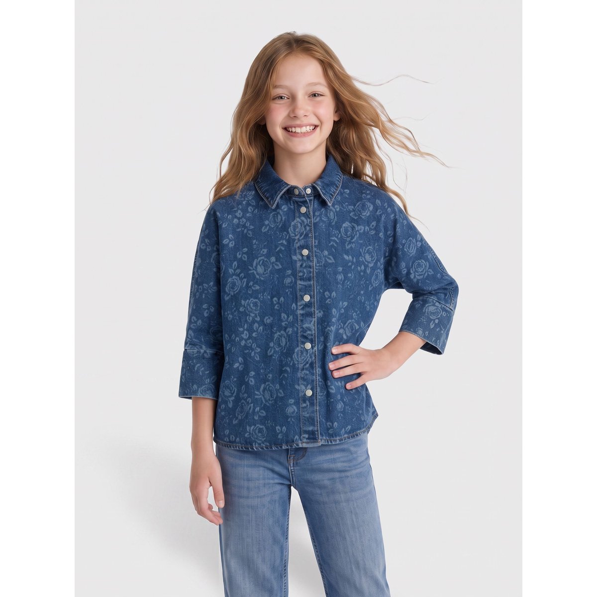 Chemise En Denim medium blue denim, KIDS ONLY
