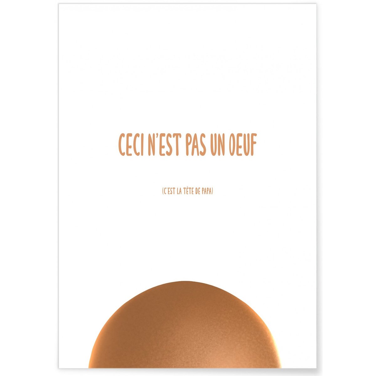 Affiche 'Ceci n'est pas un oeuf' blanc, L'AFFICHERIE