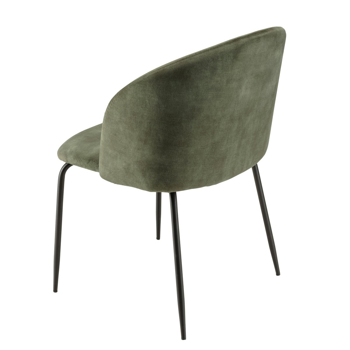 Chaise de salle à manger velours vert dossier rond (lot de 2) TIM vert, PIER IMPORT