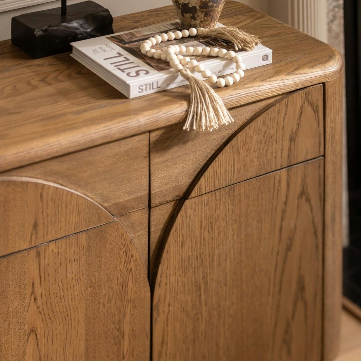 Buffet contemporain en chêne KYOTO bois naturel, PIER IMPORT