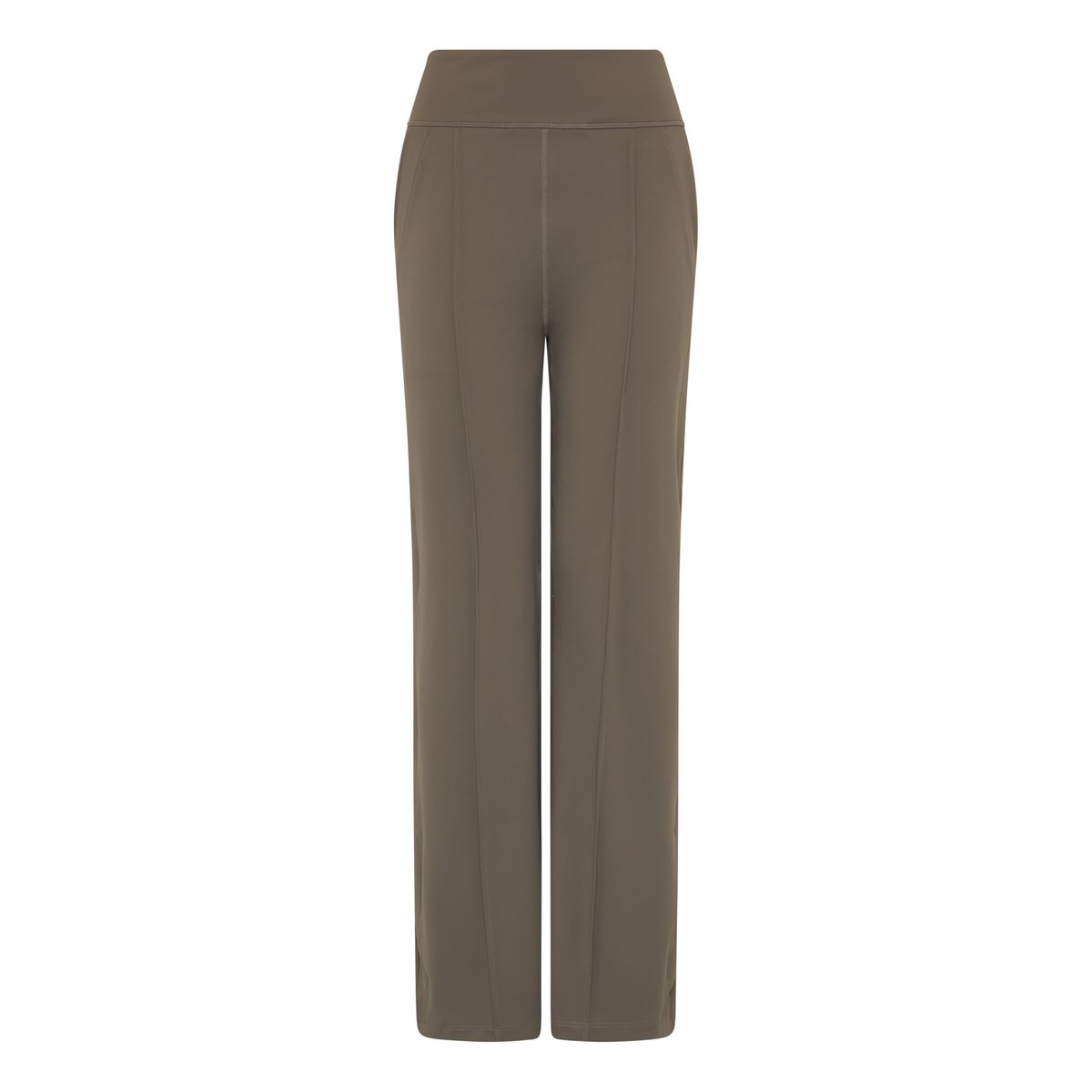 Pantalon de sport femme Lua Polo Jambe large avec poches marron vison, BORN