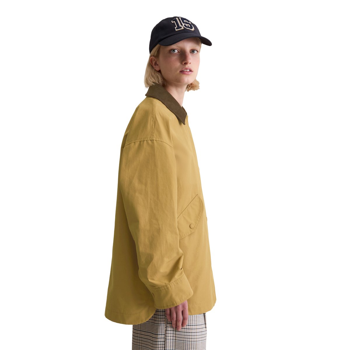 Veste de barn outdoor relaxed en mélange de coton et de nylon beige, MARC O’POLO DENIM