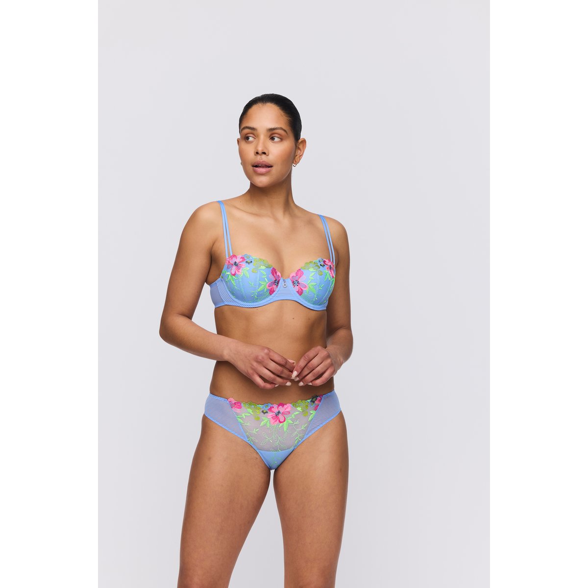 Soutien gorge balconnet rembourré ODILLY bleu - santorini blue, MARIE JO