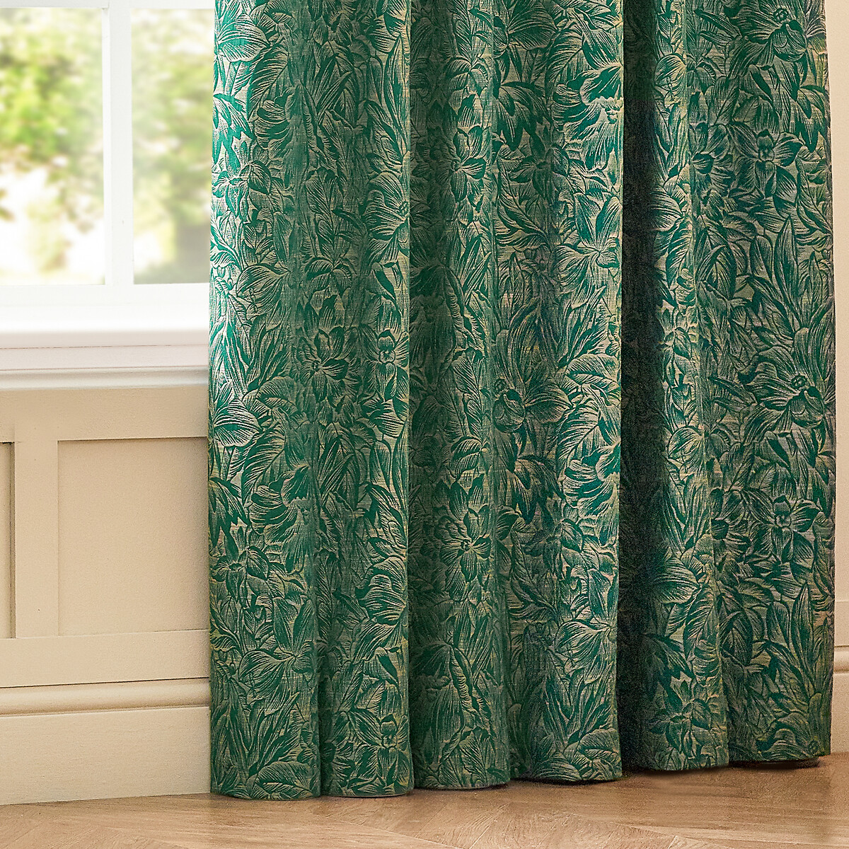 Grantley Pencil Pleat Curtains emerald, WYLDER