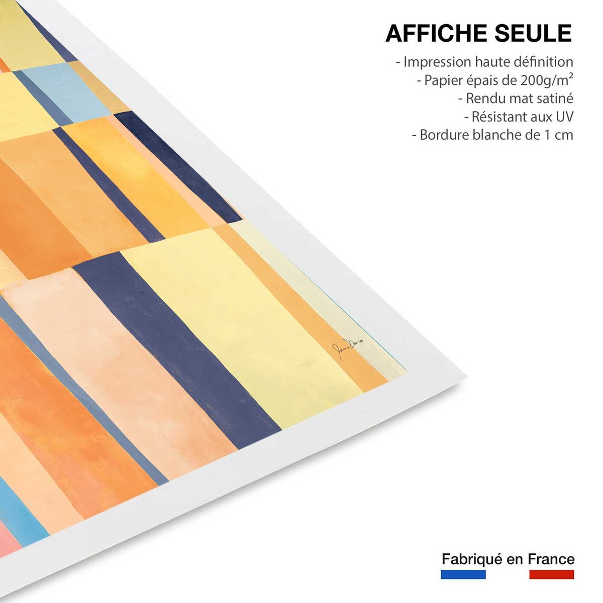Poster happy quadri affiche seule, HEXOA