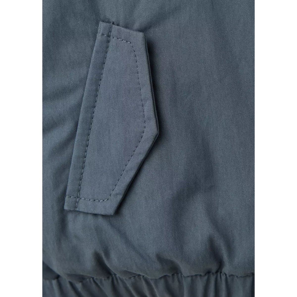 Blouson bomber à col en velours côtelé bleu pétrole, MANGO BABY