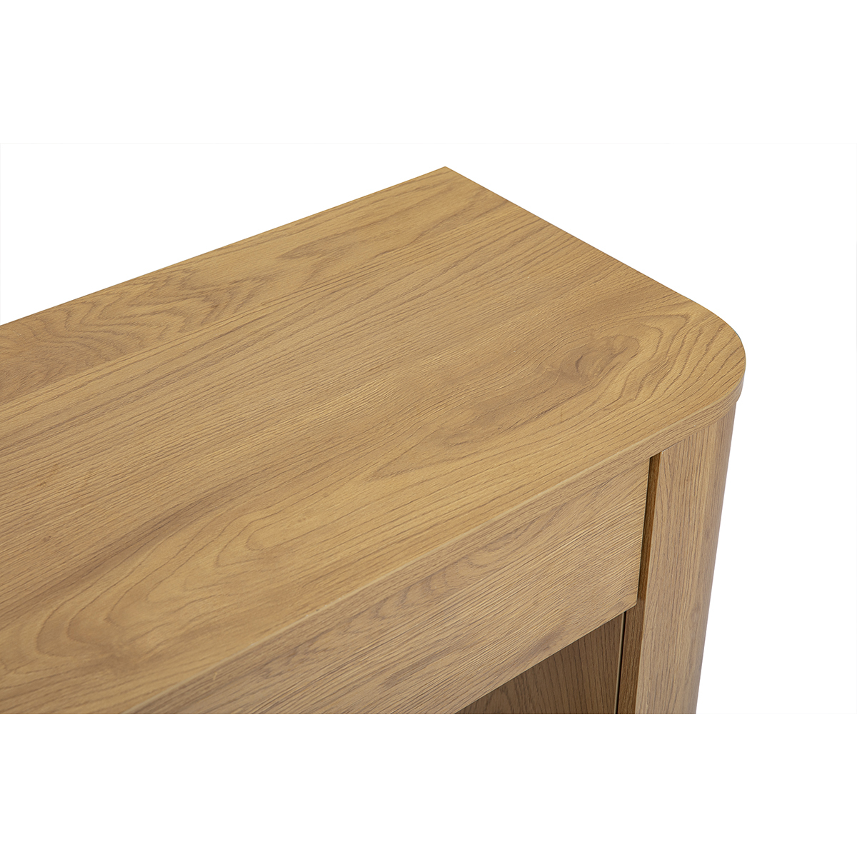 Console finition bois clair chêne 2 tiroirs L120 cm NEGAN chêne clair, MILIBOO