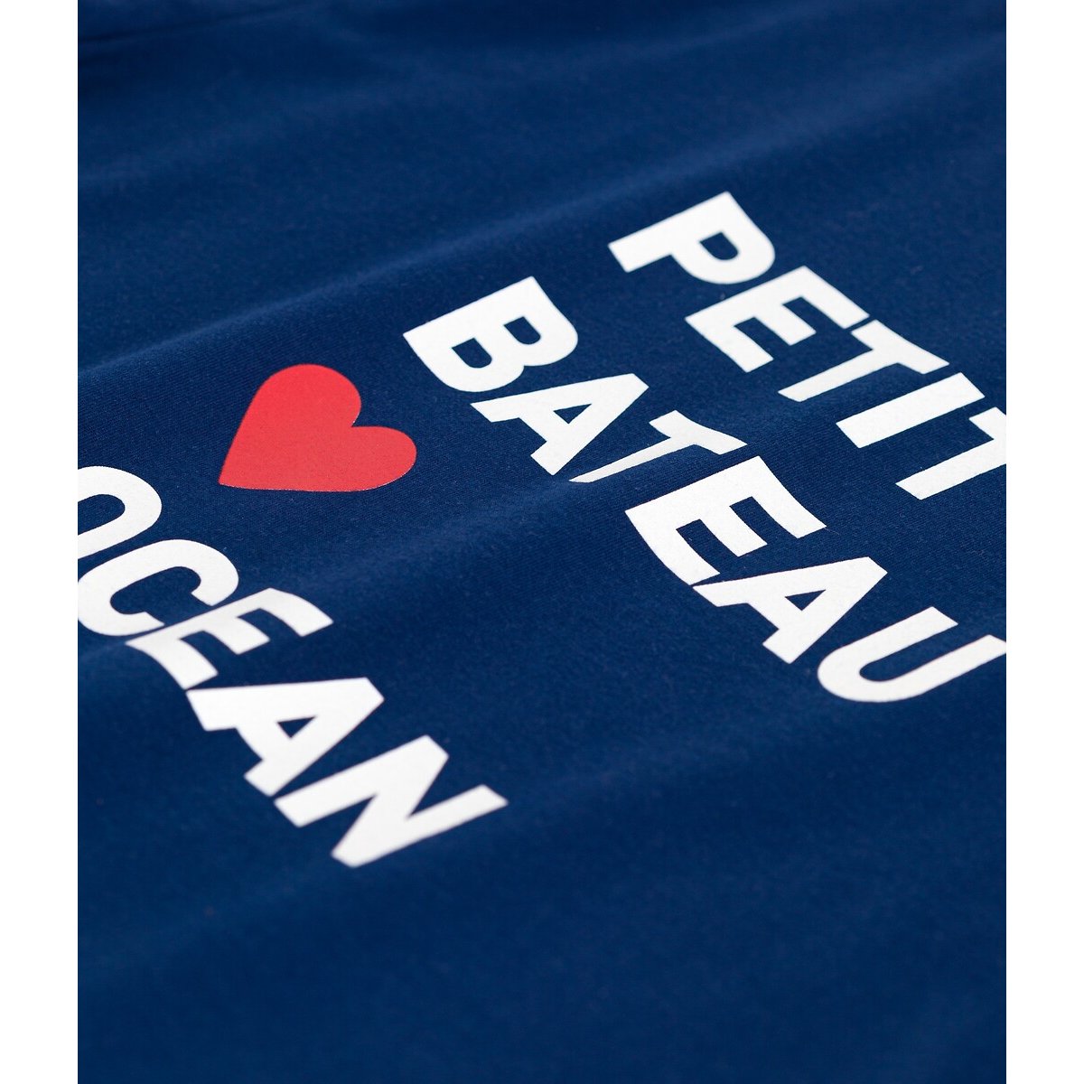 T-shirt Le Boxy à message bleu nuit, PETIT BATEAU