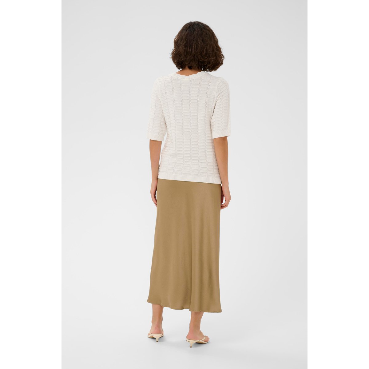 Pullover tricoté blanc, KAFFE