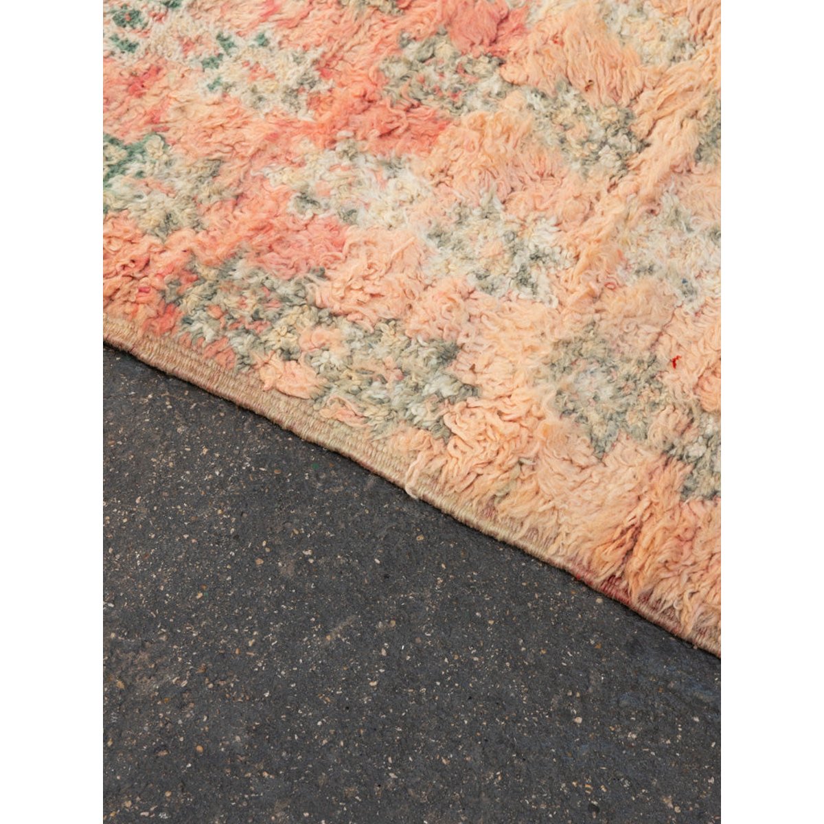 Tapis rose et turquoise en laine Olivier N°40 - Bon état rose, DEBONGOUT
