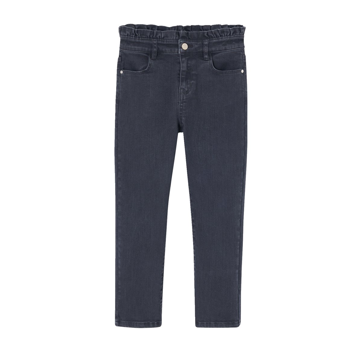 Pantalon slim morphologie large encre, VERTBAUDET