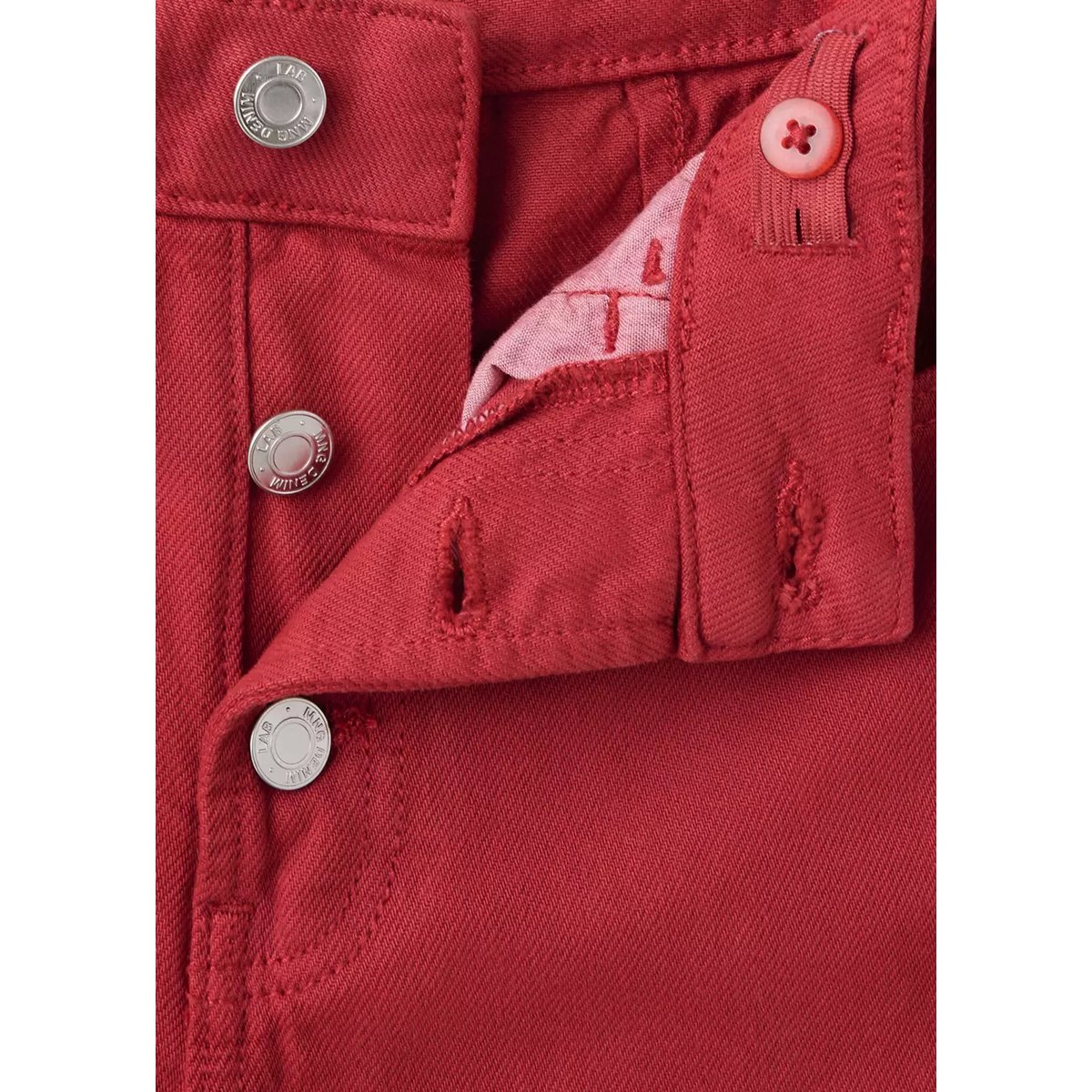 Jean large à boutons rouge, MANGO KIDS