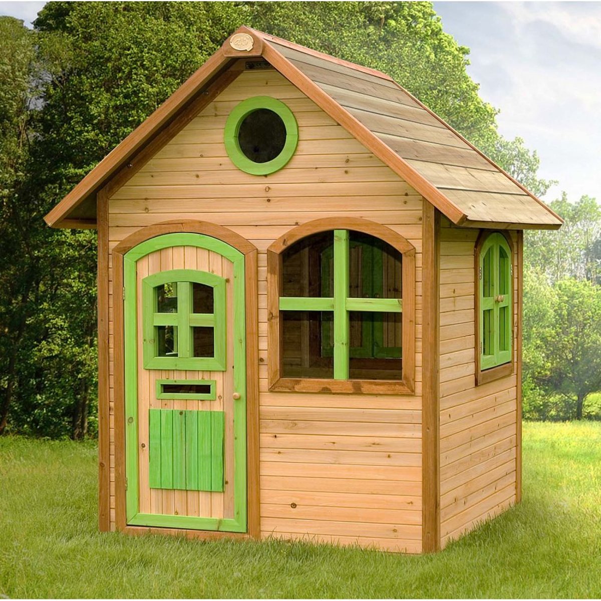 Maison extérieure enfant en bois Julia naturel, AXI